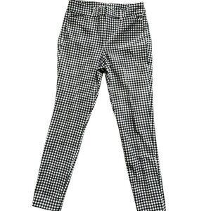Old Navy Pixie High-Rise Black & White Gingham Pants Secret Smooth Pockets Sz 4